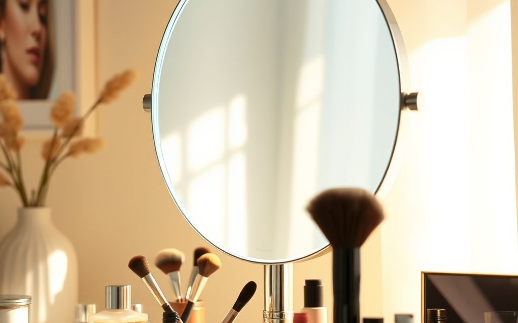 Oświetlenie lustra do makijażu: jak wybrać naturalne i równomierne światło dla precyzyjnego efektu