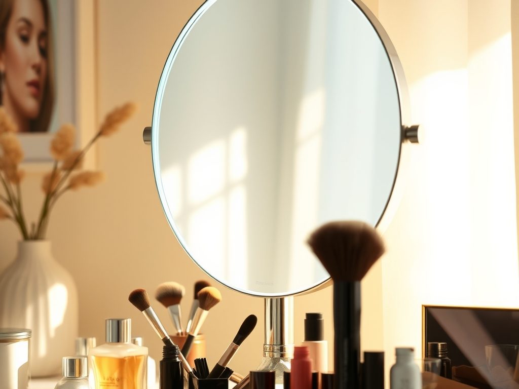 Oświetlenie lustra do makijażu: jak wybrać naturalne i równomierne światło dla precyzyjnego efektu