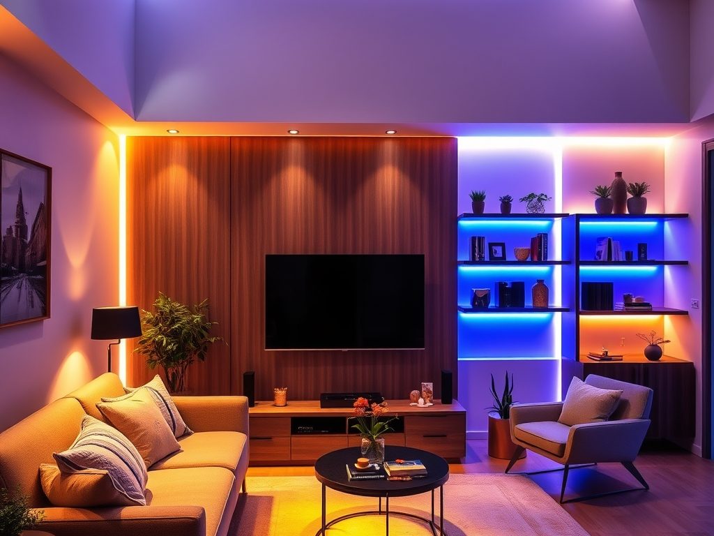 Taśmy LED w salonie: optymalne miejsca montażu i ustawienia dla najlepszych efektów świetlnych