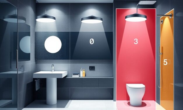Jak dobrać klasę szczelności IP do oświetlenia w łazience — zasady i strefy bezpieczeństwa