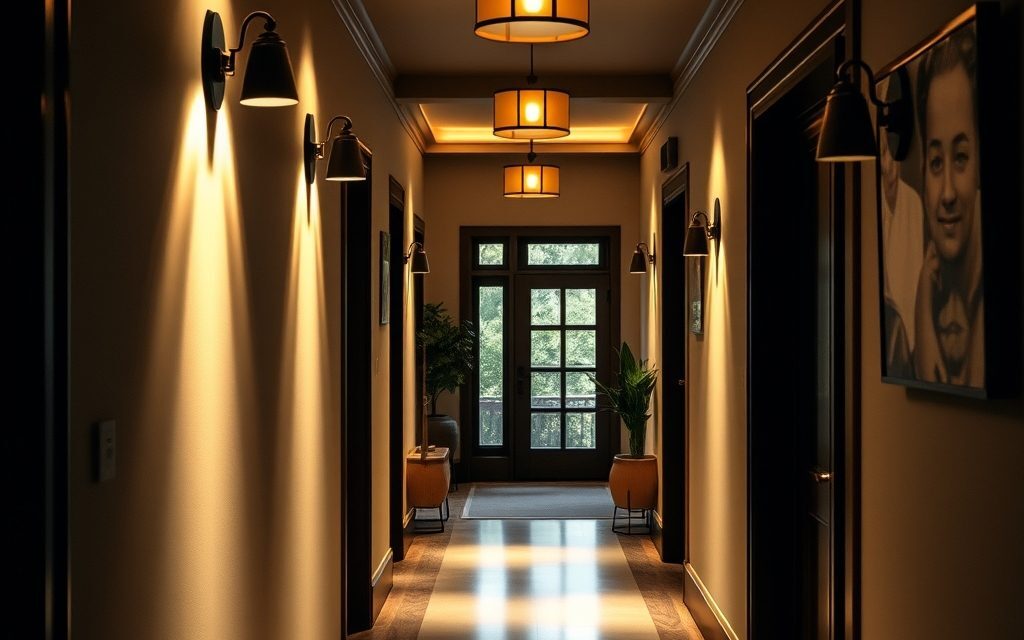 Sceny świetlne w przedpokoju: jak stworzyć funkcjonalne i klimatyczne oświetlenie warstwowe