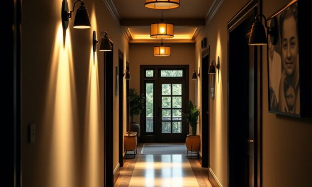 Sceny świetlne w przedpokoju: jak stworzyć funkcjonalne i klimatyczne oświetlenie warstwowe