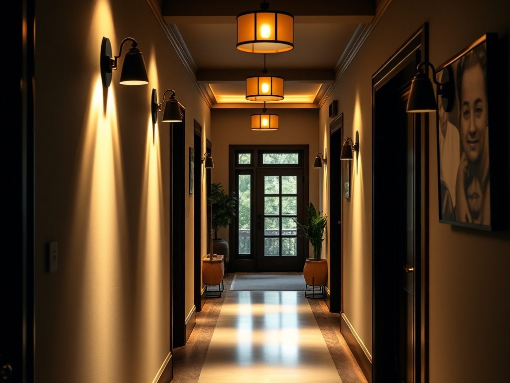Sceny świetlne w przedpokoju: jak stworzyć funkcjonalne i klimatyczne oświetlenie warstwowe