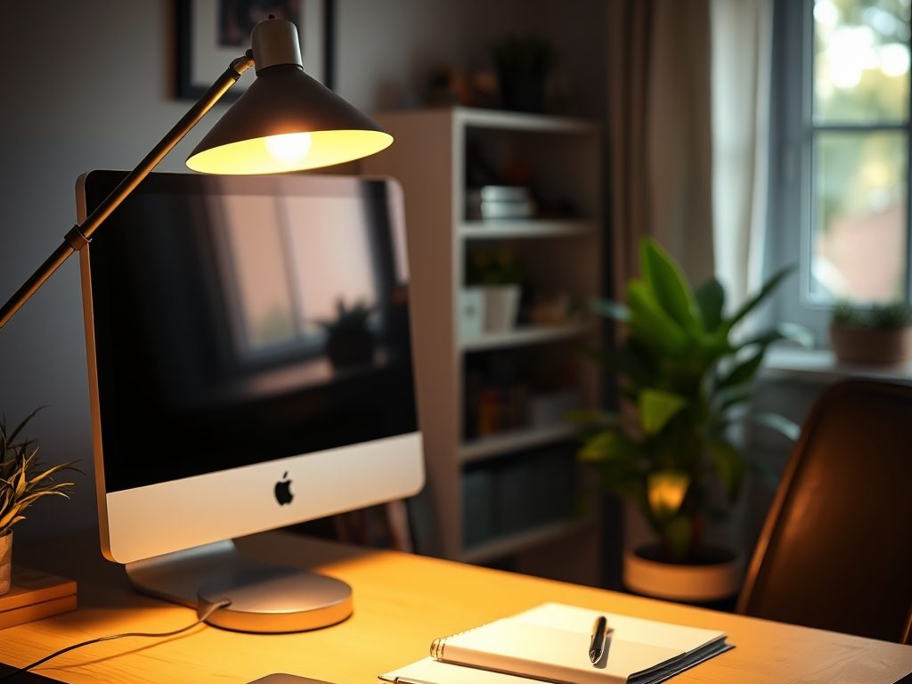 Oświetlenie stanowiska pracy w domu: jak zadbać o komfort, efektywność i zdrowie wzroku