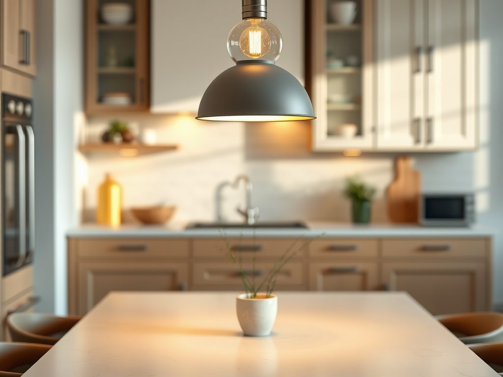 Oświetlenie nad stołem w kuchni: jak wybrać lampę łączącą funkcjonalność z estetyką