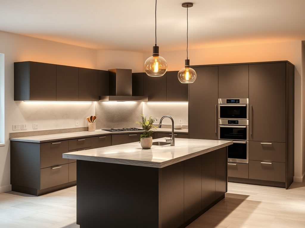 Oświetlenie kuchni bez górnych szafek: jak zapewnić funkcjonalność i styl bez cieni na blacie