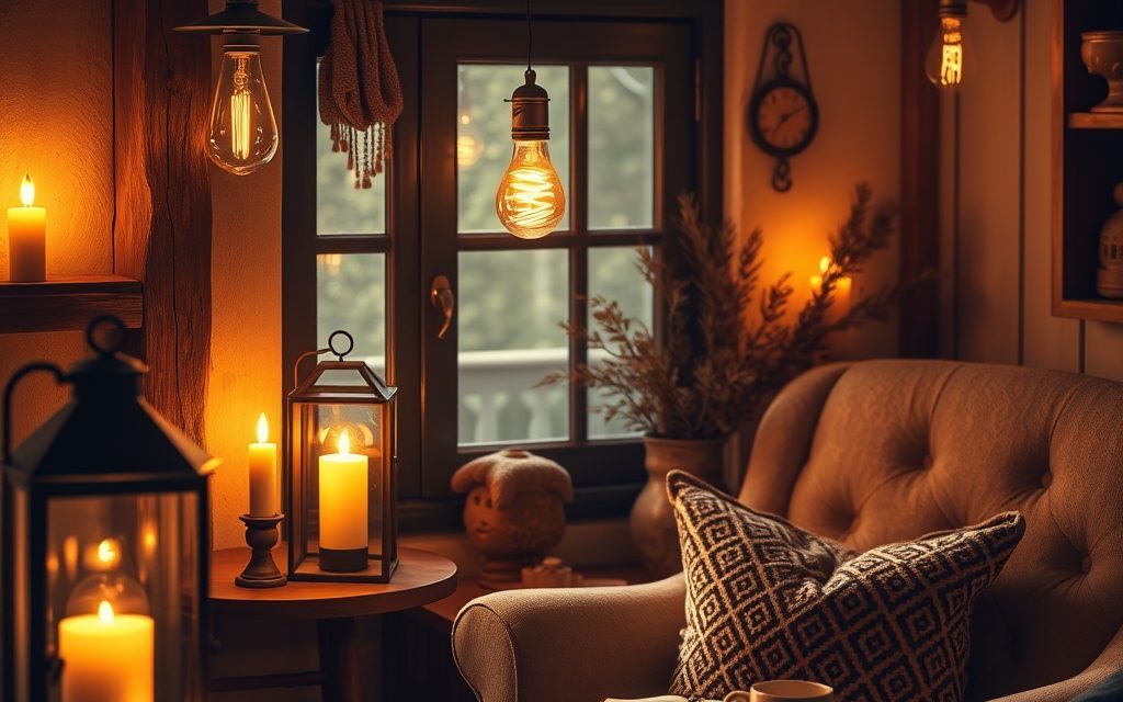 Oświetlenie nastrojowe bez LEDów: jak stworzyć ciepłą atmosferę za pomocą tradycyjnych źródeł światła