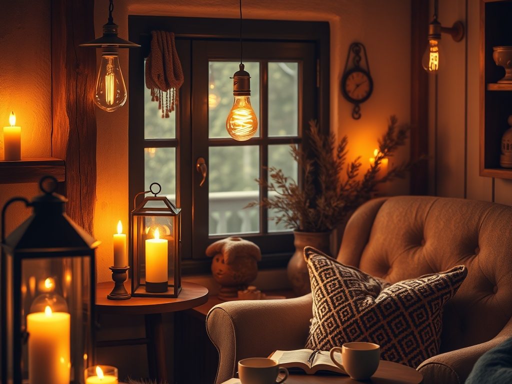 Oświetlenie nastrojowe bez LEDów: jak stworzyć ciepłą atmosferę za pomocą tradycyjnych źródeł światła