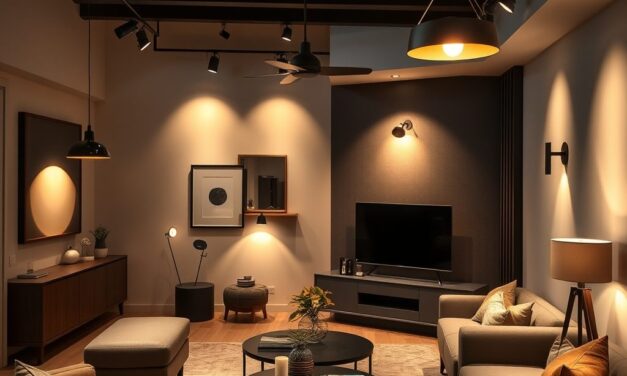 Oświetlenie punktowe w salonie: jak wybrać i ustawić, by podkreślić atmosferę i funkcjonalność wnętrza